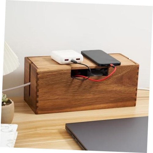 Acacia wood cable management - wood,
