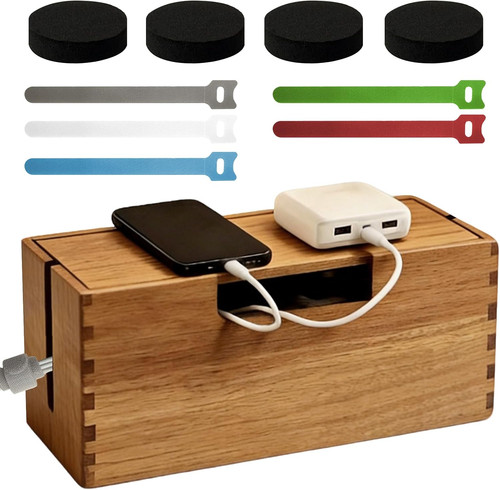 Acacia wood cable management - acacia,