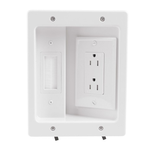 Recessed outlet box wall - 2x(recessed,