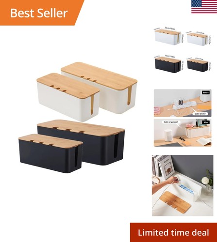 Cable management box wooden - management,