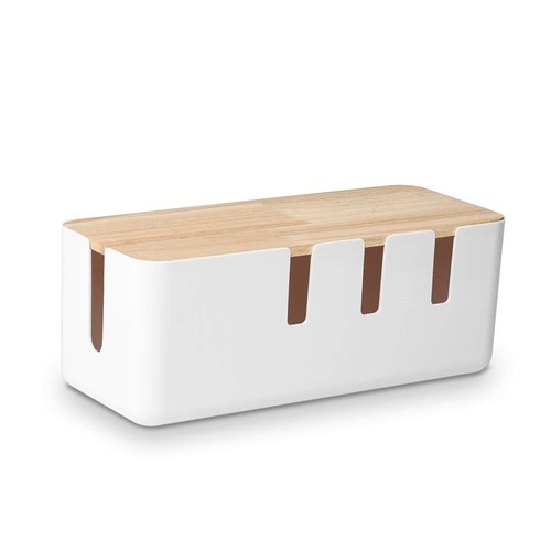 Cable management box wood - cable,