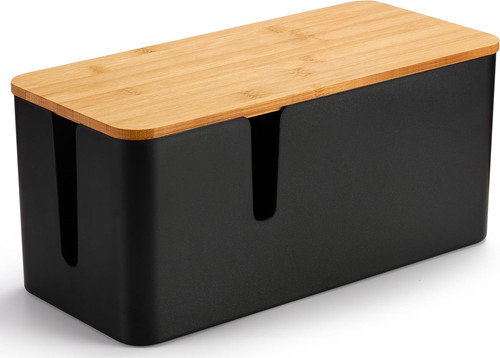Bamboo lid cord organizer - cord,