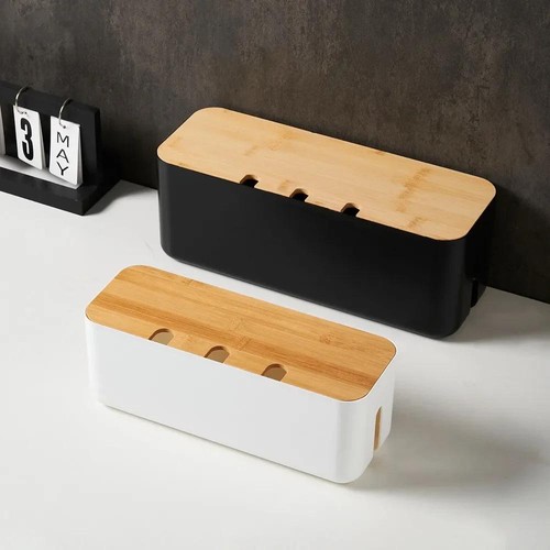 Bamboo cable management - management, box