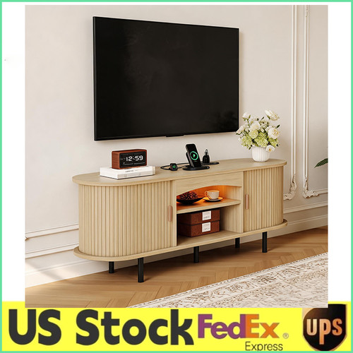 Fluted tv stand - stand, with