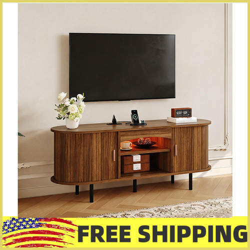 Fluted tv stand media - fluted,