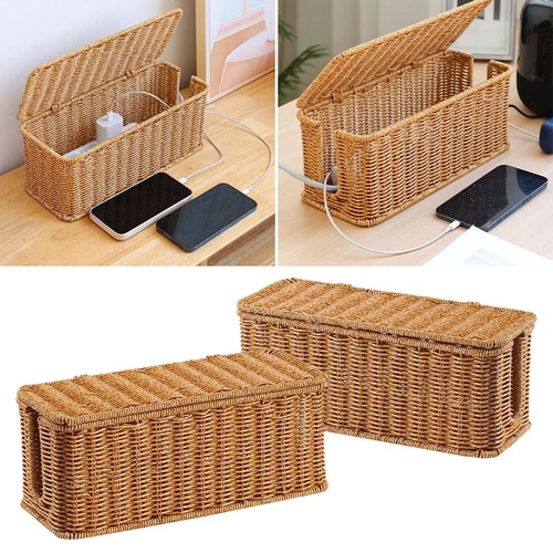 Cable management box with - management, lid